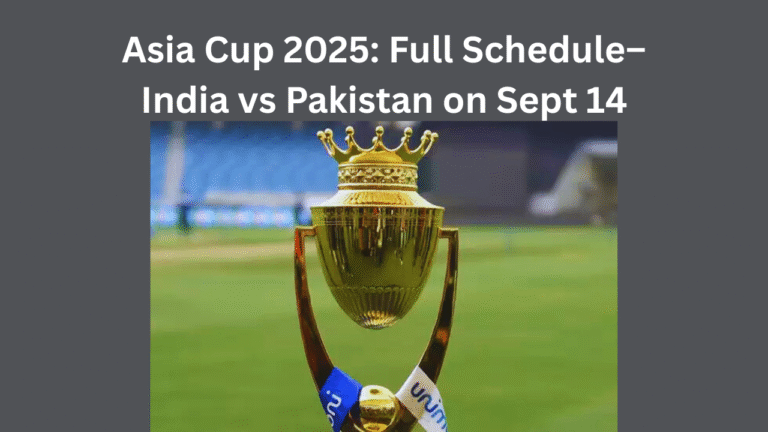 Asia Cup 2025, Full Schedule