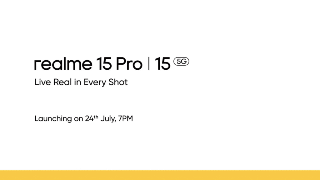 Realme 15 Pro 5G Launching in India on July 24