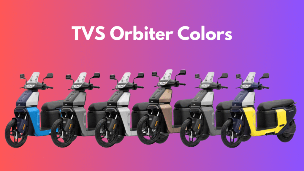 TVS Orbiter electric scooter, colors