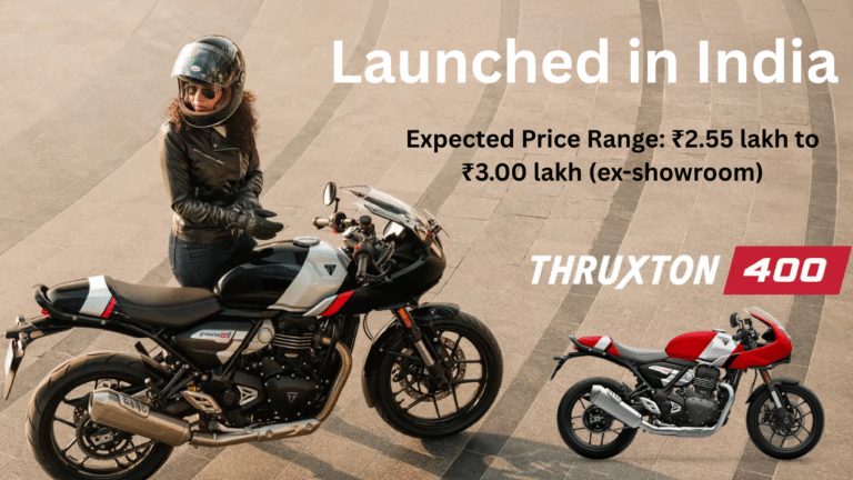 Triumph Thruxton 400 Launched in India – Price, Specs, Features & More (August 2025)