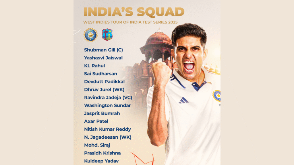 India vs West Indies, India Squad