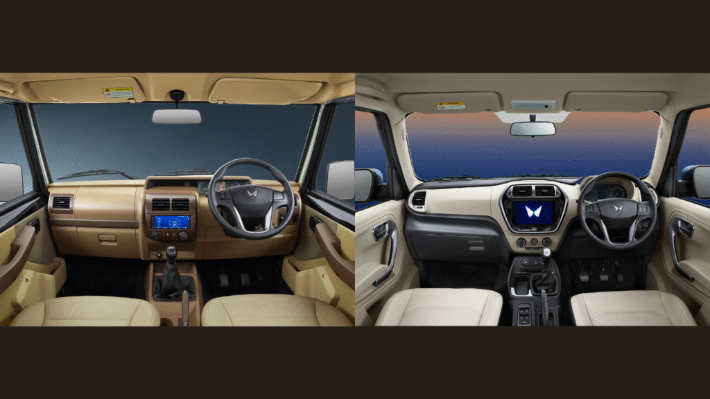 Mahindra Bolero & Bolero Neo interior
