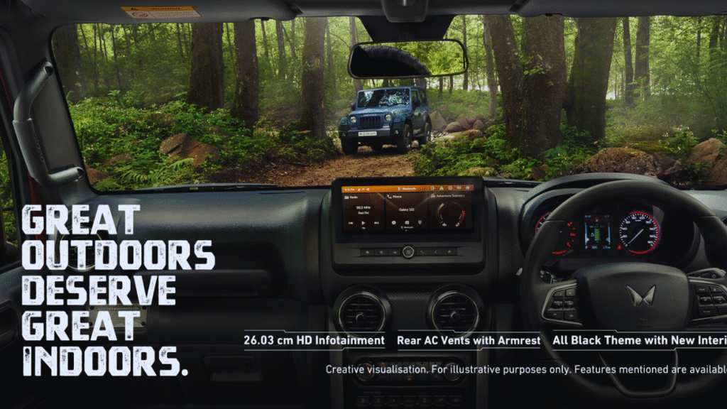 Mahindra Thar 2025, interior