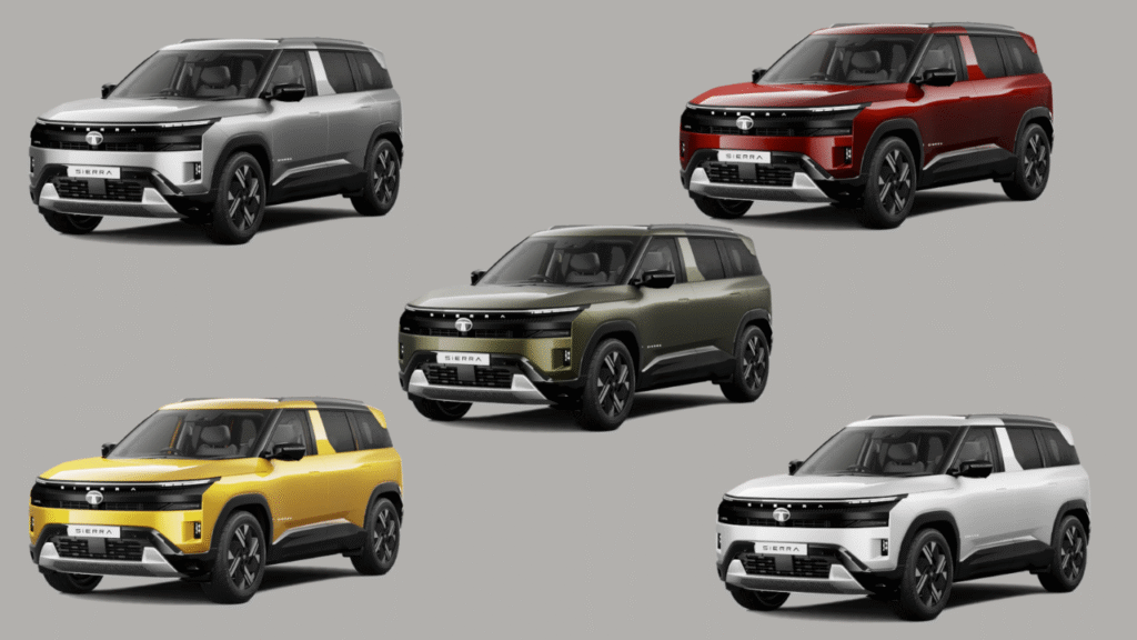 Tata Sierra 2025, Colors